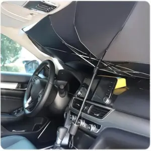 شمسية عربية قابلة للطي ضد السخونة والأشعة – Foldable Windshield Sunshade Umbrella for Cool Driving